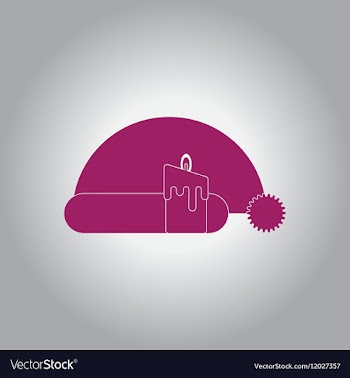 Santa hat Santa hat and candle vector image