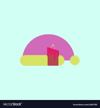 Santa hat Santa hat and candle vector image