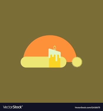 Santa hat Santa hat and candle vector image