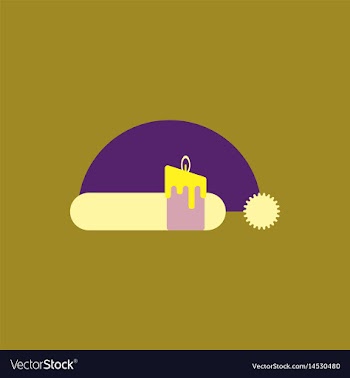 Santa hat santa hat and candle vector image