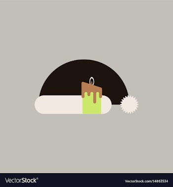Santa hat santa hat and candle vector image