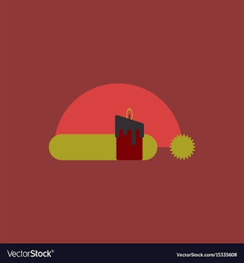 Santa hat santa hat and candle vector image