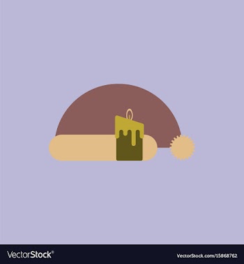 Santa hat santa hat and candle vector image