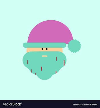 Santa head Santa Claus face vector image