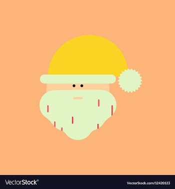 Santa head Santa Claus face vector image