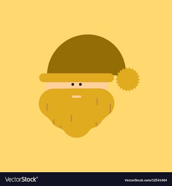 Santa head Santa Claus face vector image