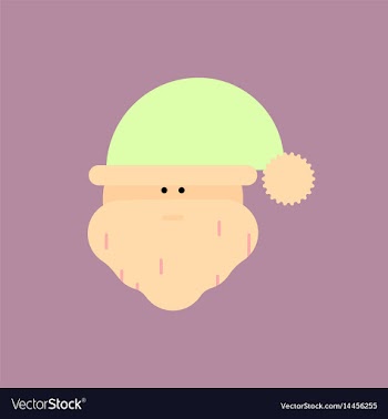 Santa head santa claus face vector image