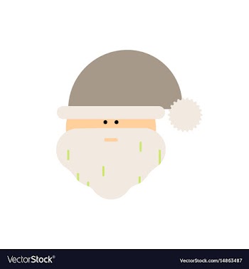Santa head santa claus face vector image