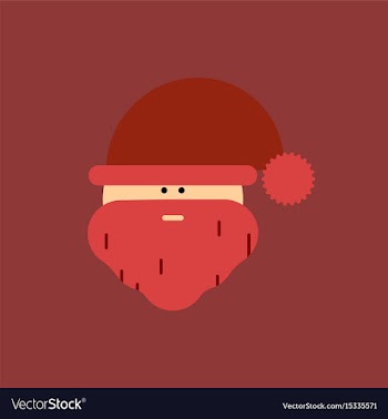 Santa head santa claus face vector image