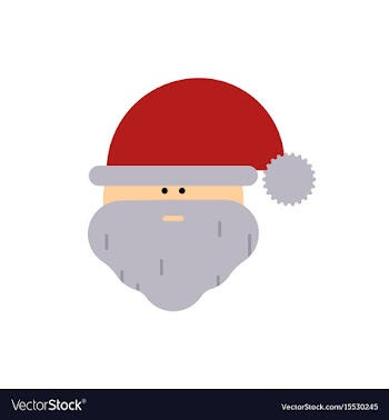 Santa head santa claus face vector image