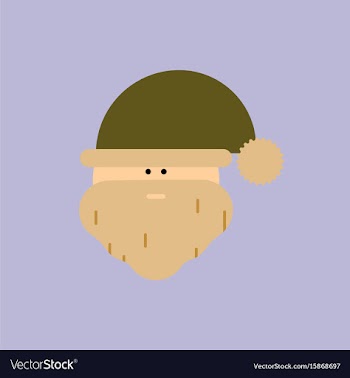 Santa head santa claus face vector image