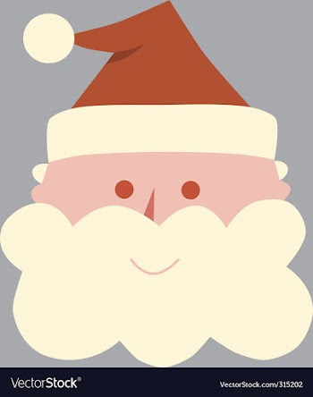 Santa head vector image
