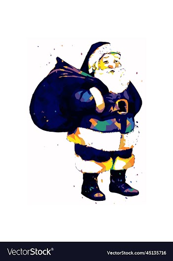 santa oldman colorful poster image