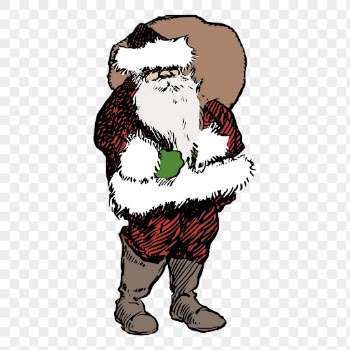 Santa png sticker vintage illustration, | Free PNG - rawpixel