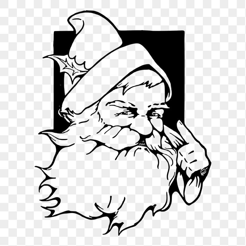 Santa portrait png sticker, transparent | Free PNG - rawpixel