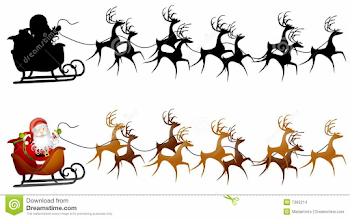 Santa Sleigh Clip Art stock illustration. Illustration of ...