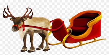 Santa Sleigh Png - Empty Sleigh With Reindeer