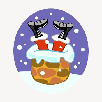 Santa stuck in chimney, Christmas | Free PSD - rawpixel