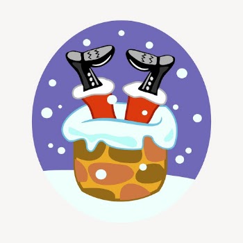 Santa stuck in chimney, Christmas | Free Vector - rawpixel