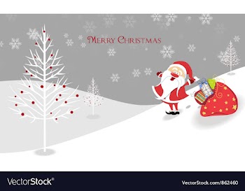 Santa with presents vector image