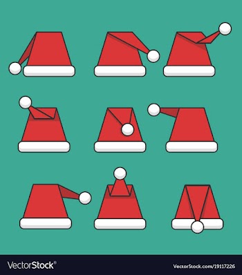 Santas hat vector image