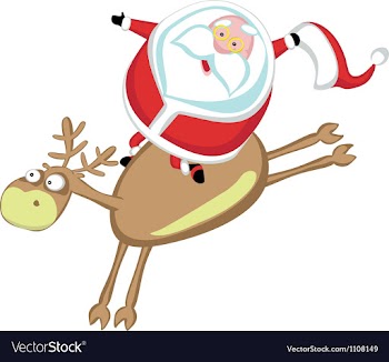  					Santas rodeo vector image														