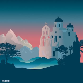 Santorini Cycladic houses design vector desig.. | Free stock vector - 488593