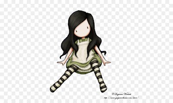 Santoro London Drawing Doll Rubber stamp - doll 