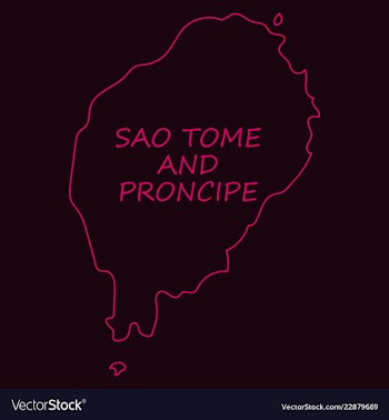 Sao tome and principe map silhouette of sao tome vector image