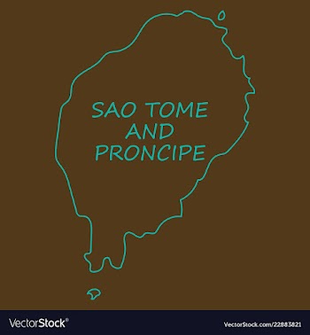Sao tome and principe map silhouette of sao tome vector image