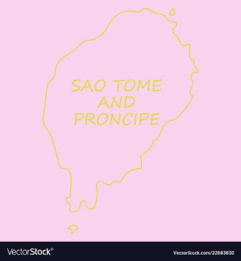 Sao tome and principe map silhouette of sao tome vector image