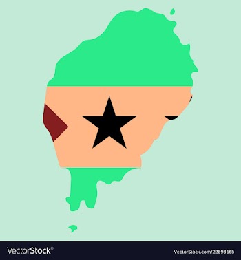 Sao tome and principe map silhouette of sao tome vector image