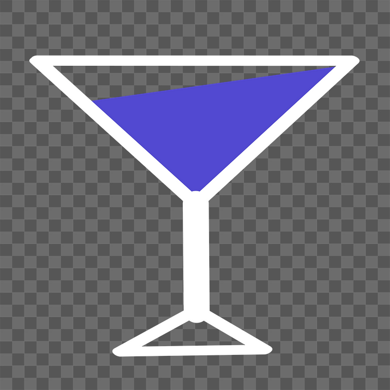 Sapphire martini png drink sticker, | Free PNG - rawpixel