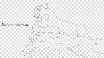 Sarabi line art transparent background PNG clipart