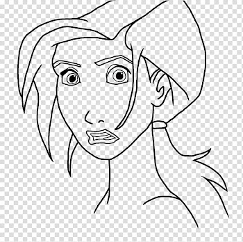 Sarah Hawkins Line Art transparent background PNG clipart