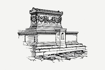 Sarcophagus clipart, vintage architecture illustration | Free PSD Illustration - rawpixel