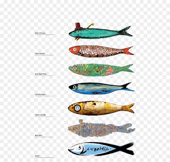 Sardine Port wine CDL - Dental Clinic Lisbon Illustration - Cartoon fish 