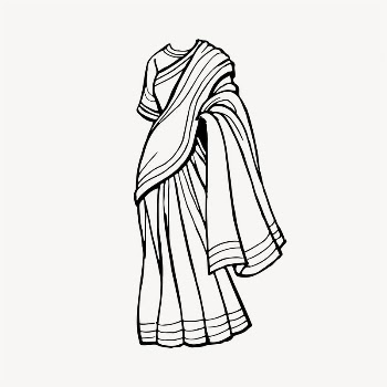 Saree dress clipart, vintage hand | Free Vector - rawpixel