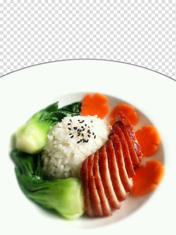 Sashimi Bento Bacon Cooked rice Food, Bacon meal transparent background PNG clipart
