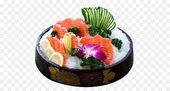 Sashimi California roll Arctic Sushi Smoked salmon - Three Arctic Bay salmon fight 