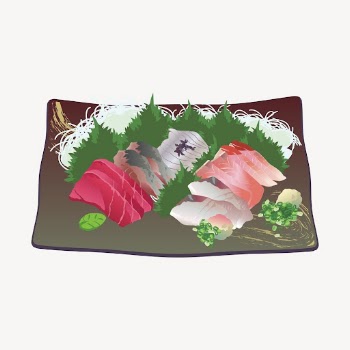 Sashimi platter clipart, Japanese food | Free Vector - rawpixel