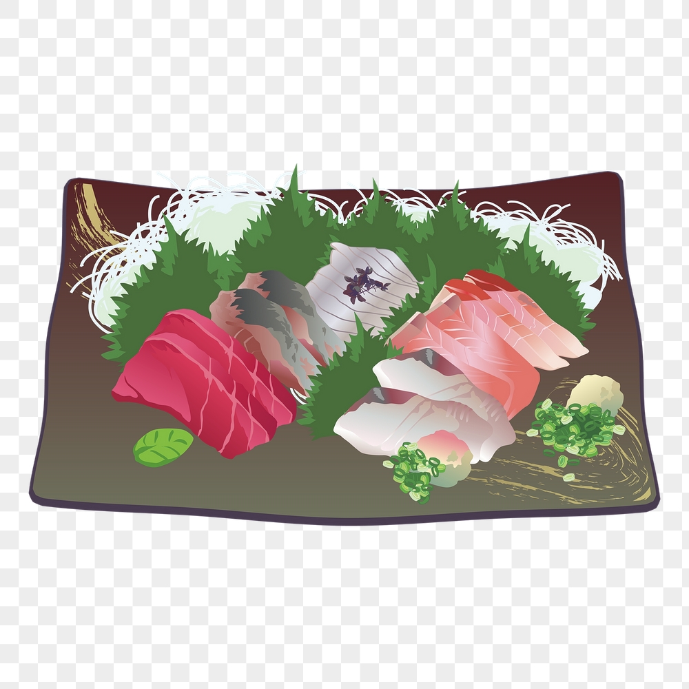 Sashimi platter png sticker, Japanese | Free PNG - rawpixel