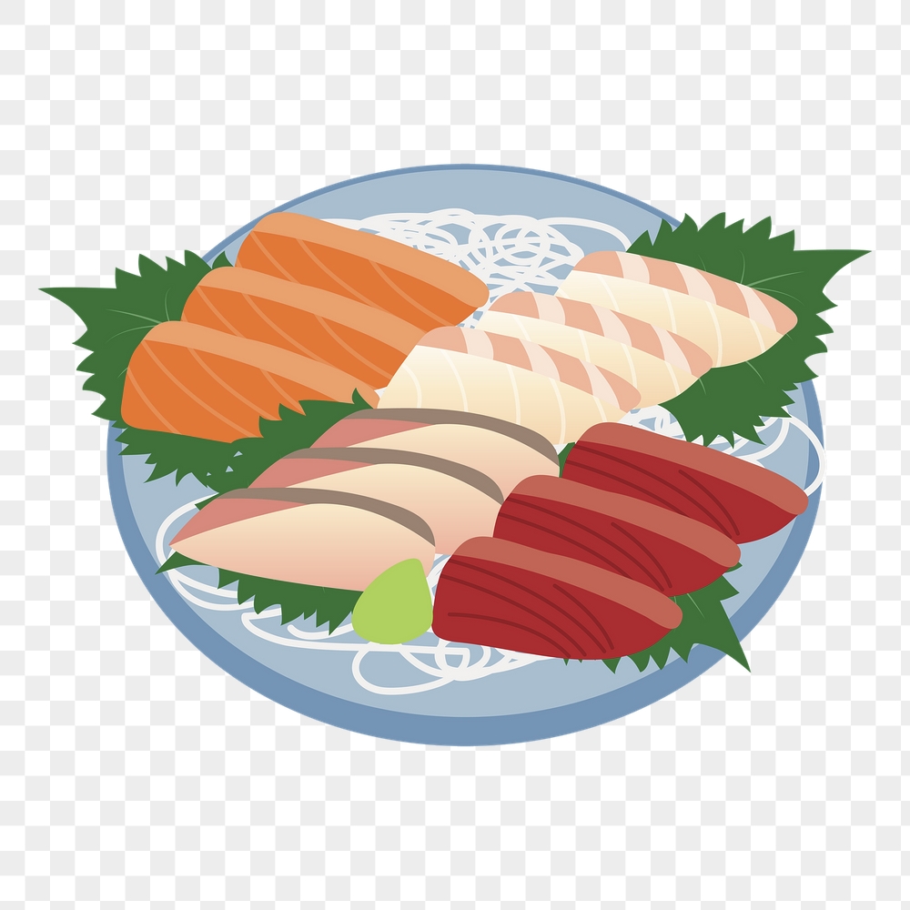Sashimi platter png sticker, Japanese | Free PNG - rawpixel