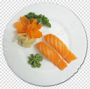 Sashimi Smoked salmon Lox Plate Platter, Japanese Restaurant transparent background PNG clipart