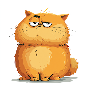 Sassy Cartoon Cat with Attitude