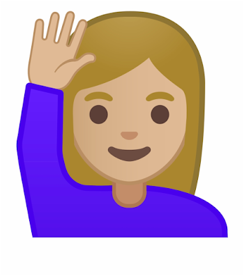 Sassy Girl Emoji Copy Paste The Emoji - Raising Hand Emoji Vector ...