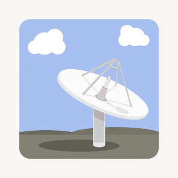 Satellite clipart illustration psd. Free | Free PSD - rawpixel