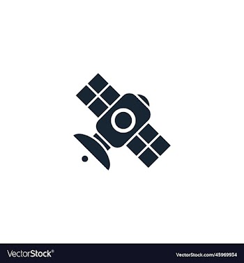 satellite creative icon filled from space