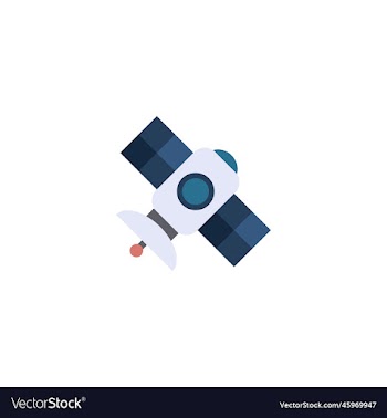 satellite creative icon flat from space