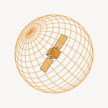 Satellite network clipart illustration psd. | Free PSD - rawpixel